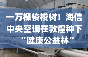 一萬棵梭梭樹！海信中央空調(diào)在敦煌種下“健康公益林”