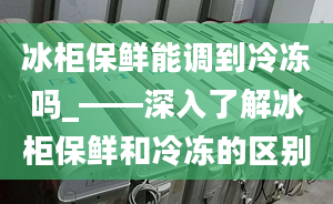 冰柜保鮮能調(diào)到冷凍嗎_——深入了解冰柜保鮮和冷凍的區(qū)別