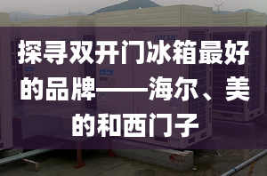 探尋雙開門冰箱最好的品牌——海爾、美的和西門子