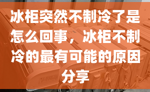 冰柜突然不制冷了是怎么回事，冰柜不制冷的最有可能的原因分享