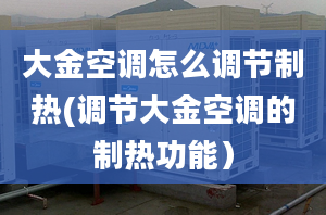 大金空調(diào)怎么調(diào)節(jié)制熱(調(diào)節(jié)大金空調(diào)的制熱功能）