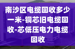 南沙區(qū)電纜回收多少一米-銅芯舊電纜回收-芯低壓電力電纜回收