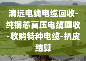 清遠(yuǎn)電線電纜回收-純銅芯高壓電纜回收-收購(gòu)特種電纜-扒皮結(jié)算