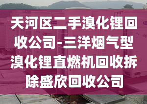 天河區(qū)二手溴化鋰回收公司-三洋煙氣型溴化鋰直燃機回收拆除盛欣回收公司