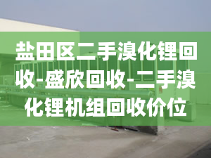 鹽田區(qū)二手溴化鋰回收-盛欣回收-二手溴化鋰機(jī)組回收價(jià)位