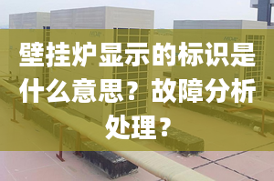 壁掛爐顯示的標(biāo)識(shí)是什么意思？故障分析處理？