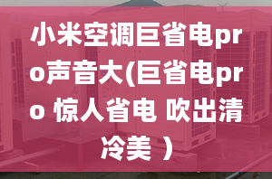 小米空調(diào)巨省電pro聲音大(巨省電pro 驚人省電 吹出清冷美 ）