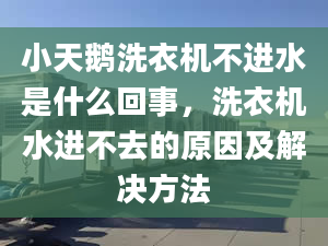 小天鵝洗衣機(jī)不進(jìn)水是什么回事，洗衣機(jī)水進(jìn)不去的原因及解決方法