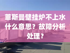 菲斯曼壁掛爐不上水什么意思？故障分析處理？