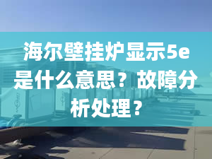 海爾壁掛爐顯示5e是什么意思？故障分析處理？