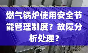 燃氣鍋爐使用安全節(jié)能管理制度？故障分析處理？