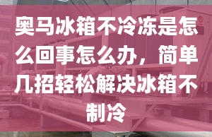 奧馬冰箱不冷凍是怎么回事怎么辦，簡單幾招輕松解決冰箱不制冷