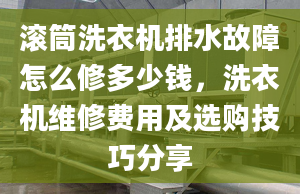 滾筒洗衣機排水故障怎么修多少錢，洗衣機維修費用及選購技巧分享