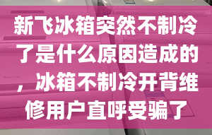 新飛冰箱突然不制冷了是什么原因造成的，冰箱不制冷開(kāi)背維修用戶(hù)直呼受騙了