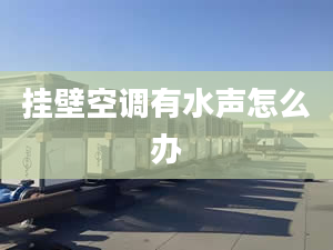 掛壁空調(diào)有水聲怎么辦