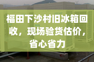 福田下沙村舊冰箱回收，現(xiàn)場驗貨估價，省心省力