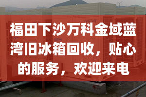 福田下沙萬科金域藍(lán)灣舊冰箱回收，貼心的服務(wù)，歡迎來電