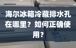 海爾冰箱冷藏排水孔在哪里？如何正確使用？