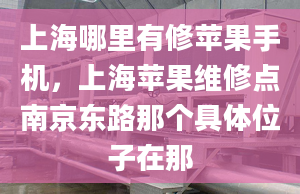 上海哪里有修蘋果手機，上海蘋果維修點南京東路那個具體位子在那