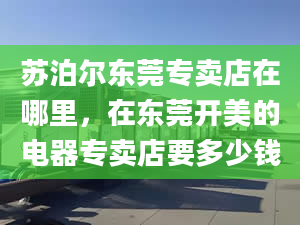 蘇泊爾東莞專賣店在哪里，在東莞開美的電器專賣店要多少錢