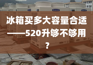 冰箱買多大容量合適——520升夠不夠用？