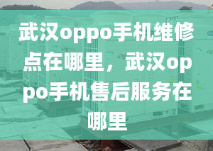 武漢oppo手機維修點在哪里，武漢oppo手機售后服務在哪里