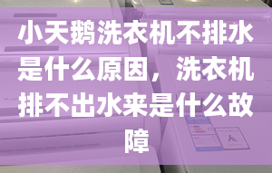 小天鵝洗衣機(jī)不排水是什么原因，洗衣機(jī)排不出水來是什么故障