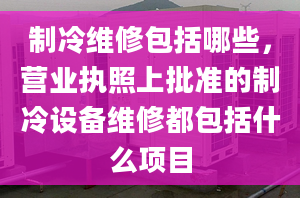 制冷維修包括哪些，營業(yè)執(zhí)照上批準的制冷設備維修都包括什么項目