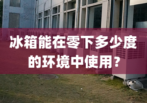 冰箱能在零下多少度的環(huán)境中使用？