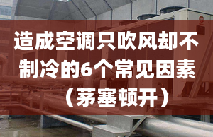 造成空調(diào)只吹風卻不制冷的6個常見因素（茅塞頓開）