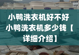 小鴨洗衣機好不好 小鴨洗衣機多少錢【詳細介紹】