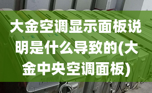 大金空調(diào)顯示面板說明是什么導(dǎo)致的(大金中央空調(diào)面板)