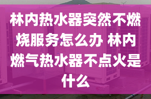 林內(nèi)熱水器突然不燃燒服務(wù)怎么辦 林內(nèi)燃?xì)鉄崴鞑稽c(diǎn)火是什么