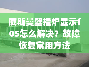 威斯曼壁掛爐顯示f05怎么解決？故障恢復(fù)常用方法