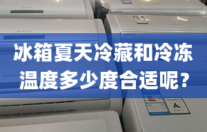 冰箱夏天冷藏和冷凍溫度多少度合適呢？