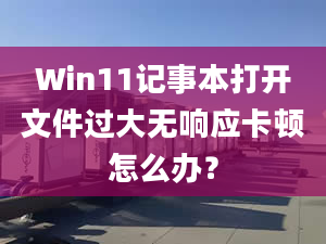 Win11記事本打開文件過大無響應卡頓怎么辦？