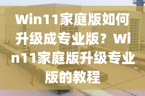 Win11家庭版如何升級成專業(yè)版？Win11家庭版升級專業(yè)版的教程