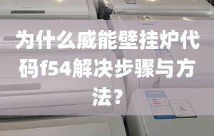 為什么威能壁掛爐代碼f54解決步驟與方法？