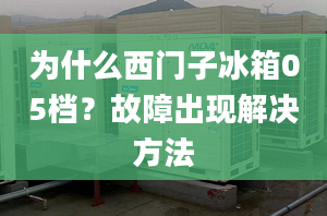 為什么西門(mén)子冰箱05檔？故障出現(xiàn)解決方法