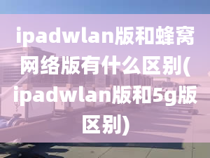 ipadwlan版和蜂窩網(wǎng)絡(luò)版有什么區(qū)別(ipadwlan版和5g版區(qū)別)