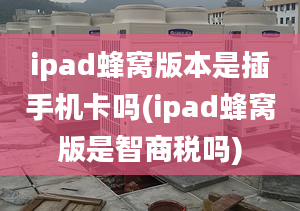 ipad蜂窩版本是插手機(jī)卡嗎(ipad蜂窩版是智商稅嗎)