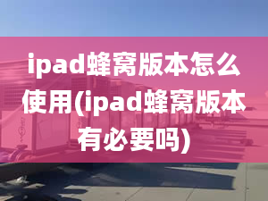 ipad蜂窩版本怎么使用(ipad蜂窩版本有必要嗎)