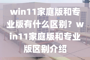 win11家庭版和專業(yè)版有什么區(qū)別？win11家庭版和專業(yè)版區(qū)別介紹