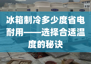 冰箱制冷多少度省電耐用——選擇合適溫度的秘訣