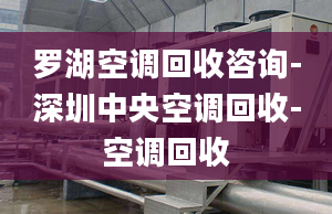 羅湖空調(diào)回收咨詢(xún)-深圳中央空調(diào)回收-空調(diào)回收