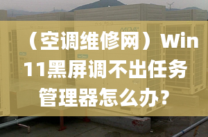 （空調(diào)維修網(wǎng)）Win11黑屏調(diào)不出任務(wù)管理器怎么辦？