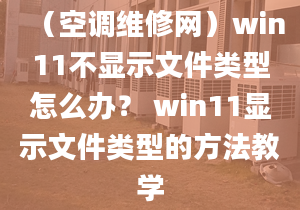 （空調(diào)維修網(wǎng)）win11不顯示文件類型怎么辦？ win11顯示文件類型的方法教學(xué)