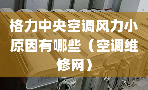 格力中央空調(diào)風(fēng)力小原因有哪些（空調(diào)維修網(wǎng)）