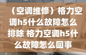 （空調(diào)維修）格力空調(diào)h5什么故障怎么排除 格力空調(diào)h5什么故障怎么回事