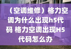 （空調(diào)維修）格力空調(diào)為什么出現(xiàn)h5代碼 格力空調(diào)出現(xiàn)H5代碼怎么辦